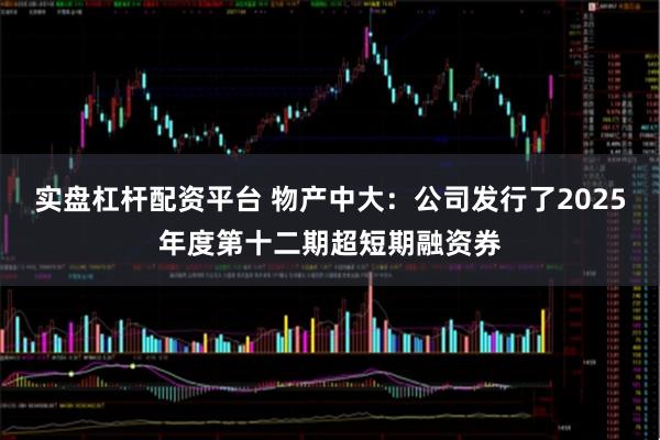 实盘杠杆配资平台 物产中大：公司发行了2025年度第十二期超短期融资券